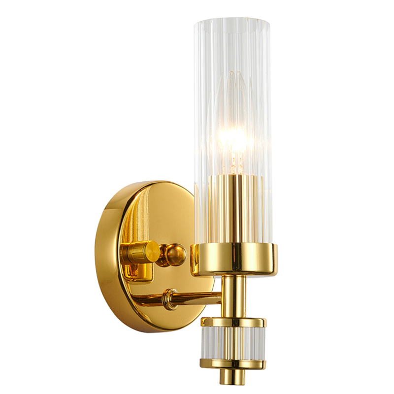 Бра Jeanette Gold Sconce Глянцевое золото Прозрачный Бра Jeanette Gold Sconce Глянцевое золото Прозрачный в Рязани | Loft Concept