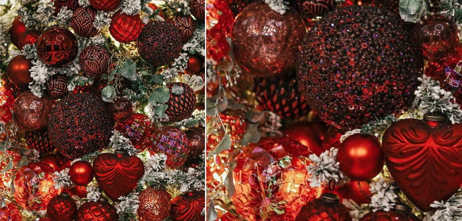 Дизайнерская Ель Заснеженная с Красными шарами Green and Red Spiral Дизайнерская Ель Заснеженная с Красными шарами Green and Red Spiral - Loft-Concept в Рязани