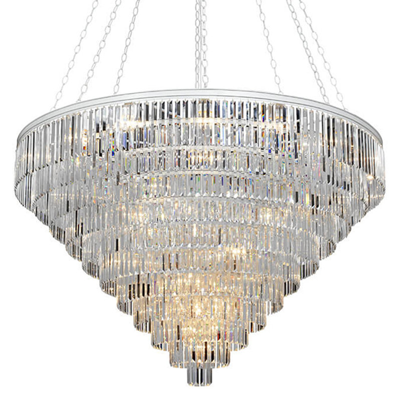 Большая Многоярусная люстра ODEON CLEAR GLASS 11-TIER диаметр 160 см Белый Большая Многоярусная люстра ODEON CLEAR GLASS 11-TIER диаметр 160 см Белый в Рязани | Loft Concept