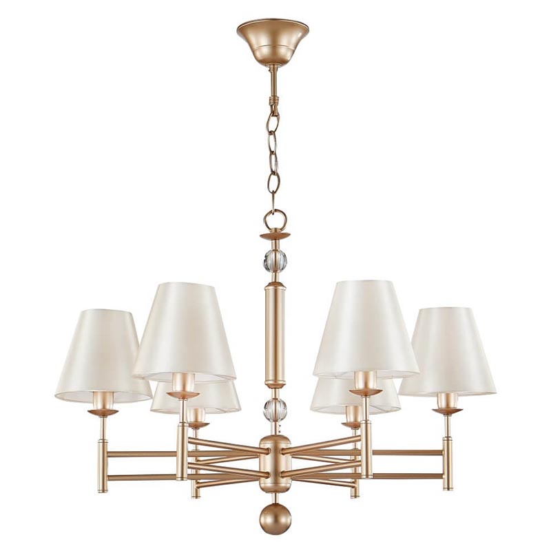Люстра Sharma Chandelier 6 Золотой Бежевый Люстра Sharma Chandelier 6 Золотой Бежевый в Рязани | Loft Concept