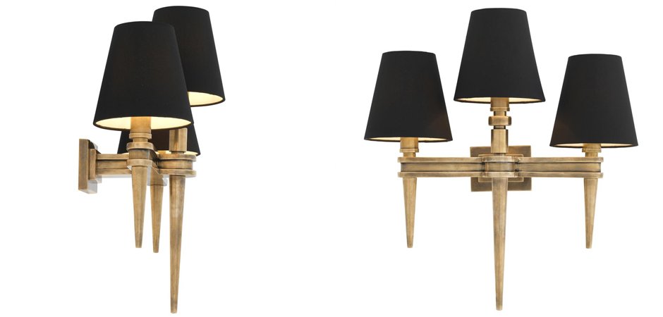 Бра Wall Lamp Waterloo Triple Brass Бра Wall Lamp Waterloo Triple Brass - Loft-Concept в Рязани