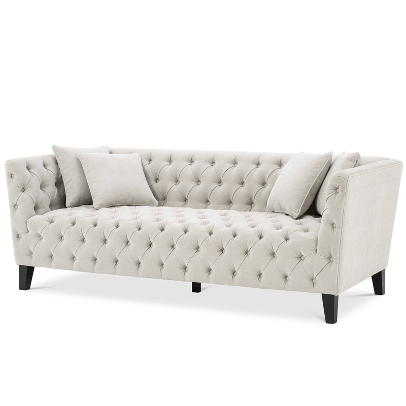 Диван Eichholtz Sofa Jason Песочный Черный Диван Eichholtz Sofa Jason Песочный Черный в Рязани | Loft Concept