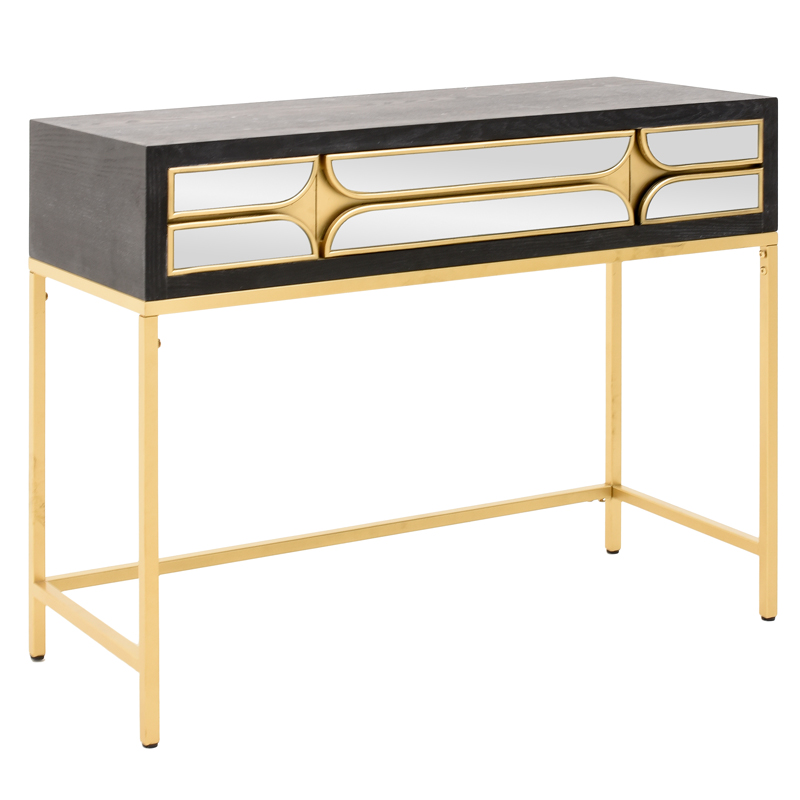 Консоль Eloisa Console Золотой Черный Консоль Eloisa Console Золотой Черный в Рязани | Loft Concept