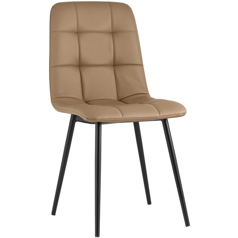 Стул NANCY S Chair Экокожа Цвет Капучино Бежевый Черный Стул NANCY S Chair Экокожа Цвет Капучино Бежевый Черный в Рязани | Loft Concept