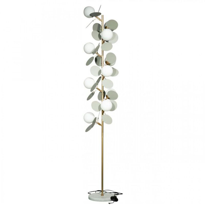 Торшер MATISSE Floor Lamp Gray Серый Золотой Белый Торшер MATISSE Floor Lamp Gray Серый Золотой Белый в Рязани | Loft Concept