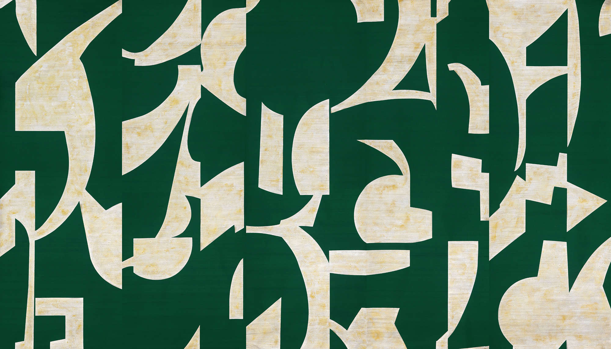 Обои ручная роспись в стиле Арт-деко Symphony Original colourway on Jade silk dupion Обои ручная роспись в стиле Арт-деко Symphony Original colourway on Jade silk dupion - постер Loft-Concept в Рязани