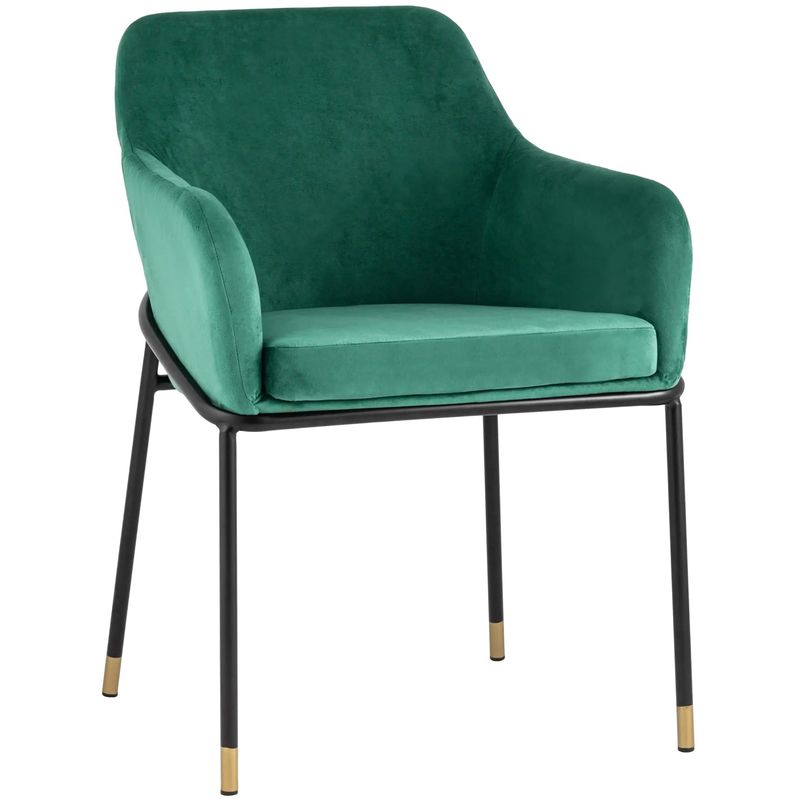 Стул Sandra Chair Зеленый Велюр Зеленый Черный Стул Sandra Chair Зеленый Велюр Зеленый Черный в Рязани | Loft Concept