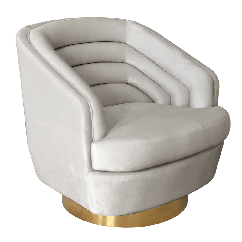 Кресло Henrietta Armchair кремовый велюр Кремовый Золотой в Рязани | Loft Concept 