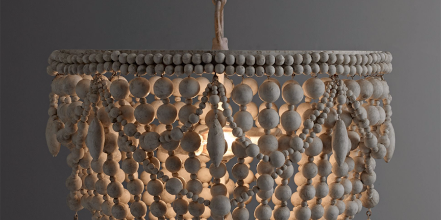 Люстра RH Anselme White Wood Weathered Chandelier Люстра RH Anselme White Wood Weathered Chandelier - Loft-Concept в Рязани