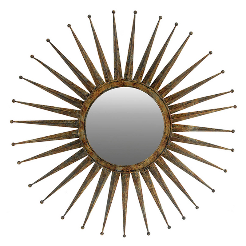Зеркало-солнце Matahari Mirror Винтажное Темное Золото  в Рязани | Loft Concept 