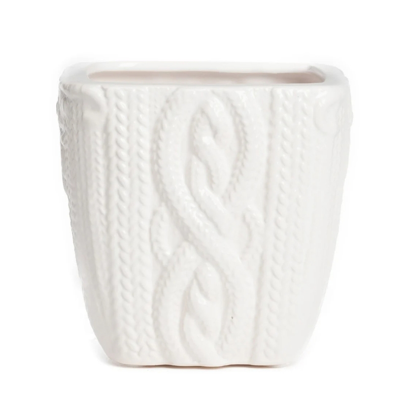 Ваза Knitted Pattern Белый Ваза Knitted Pattern Белый в Рязани | Loft Concept