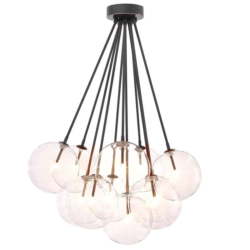 Люстра Eichholtz Ceiling Lamp Molecule Bronze Прозрачное Стекло Темная бронза Люстра Eichholtz Ceiling Lamp Molecule Bronze Прозрачное Стекло Темная бронза в Рязани | Loft Concept