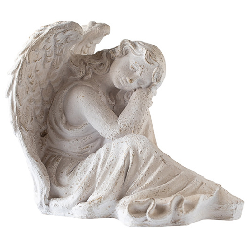 Статуэтка Angel Sitting Provence Statuette Белый Статуэтка Angel Sitting Provence Statuette Белый в Рязани | Loft Concept