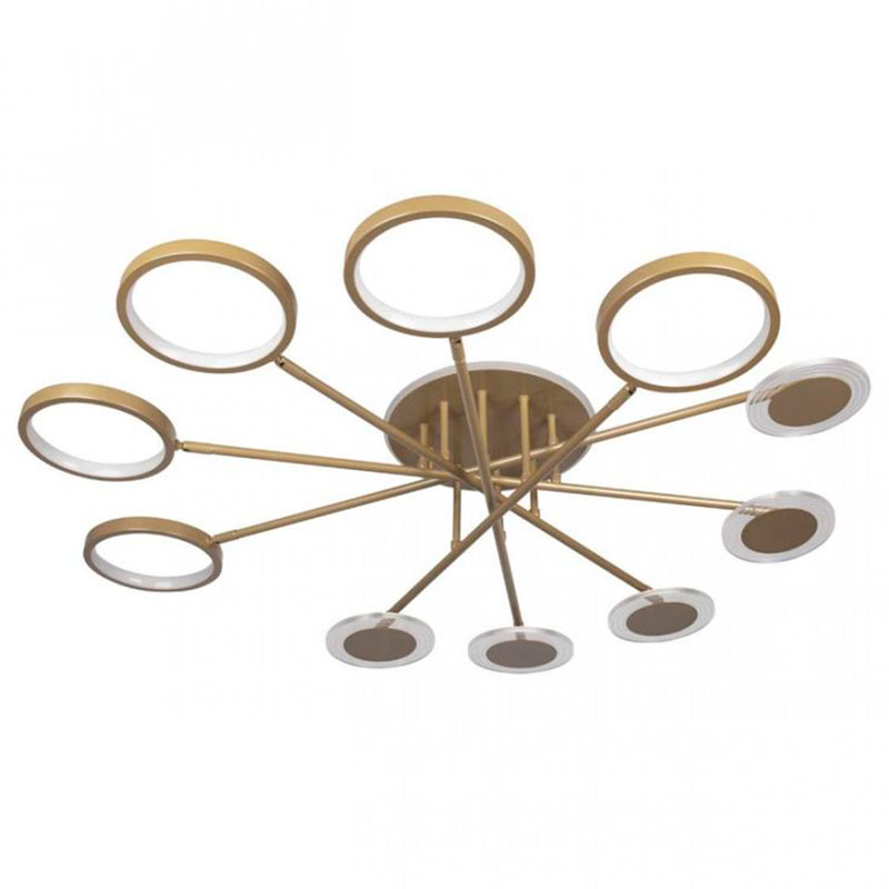 Люстра светодиодная BENDIK LIGHTING Gold 10 плафонов Золотой Прозрачный Люстра светодиодная BENDIK LIGHTING Gold 10 плафонов Золотой Прозрачный в Рязани | Loft Concept