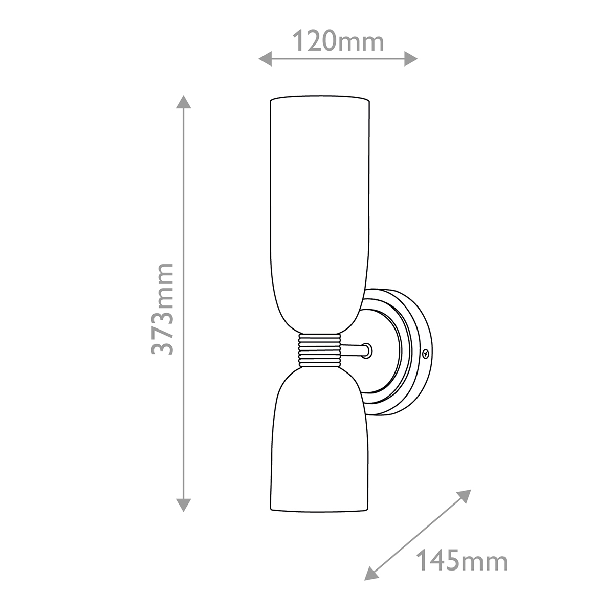 Бра для ванных комнат вертикальное с двумя матовыми белыми стеклянными плафонами Hinkley в Рязани