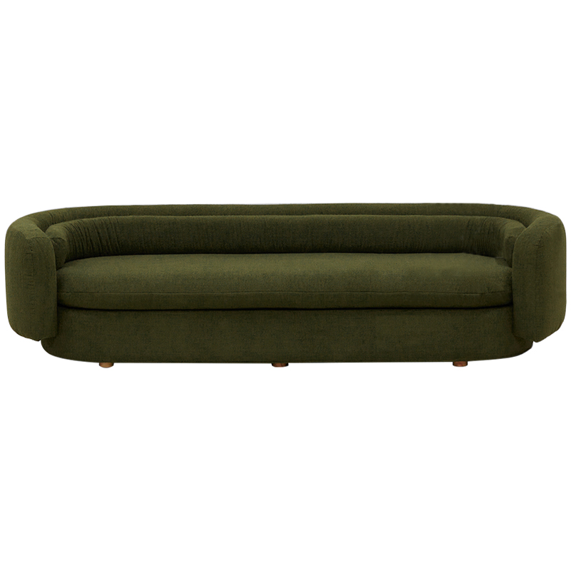 Диван Everard Green Sofa Зеленый Коричневый Диван Everard Green Sofa Зеленый Коричневый в Рязани | Loft Concept