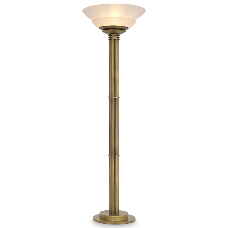 Торшер Eichholtz Floor Lamp Figaro Латунь Белый Торшер Eichholtz Floor Lamp Figaro Латунь Белый в Рязани | Loft Concept