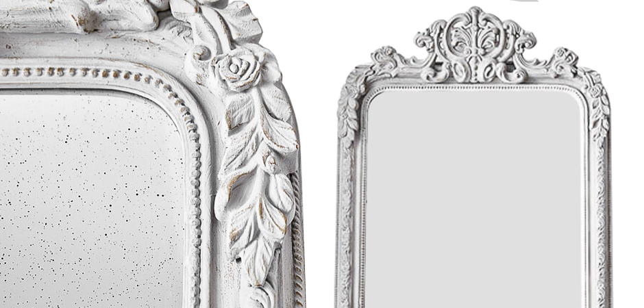 Зеркало Aged White Mirror Зеркало Aged White Mirror - Loft-Concept в Рязани