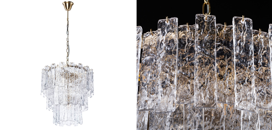 Люстра Iceberg Glass с Рельефным стеклом Люстра Iceberg Glass с Рельефным стеклом - Loft-Concept в Рязани