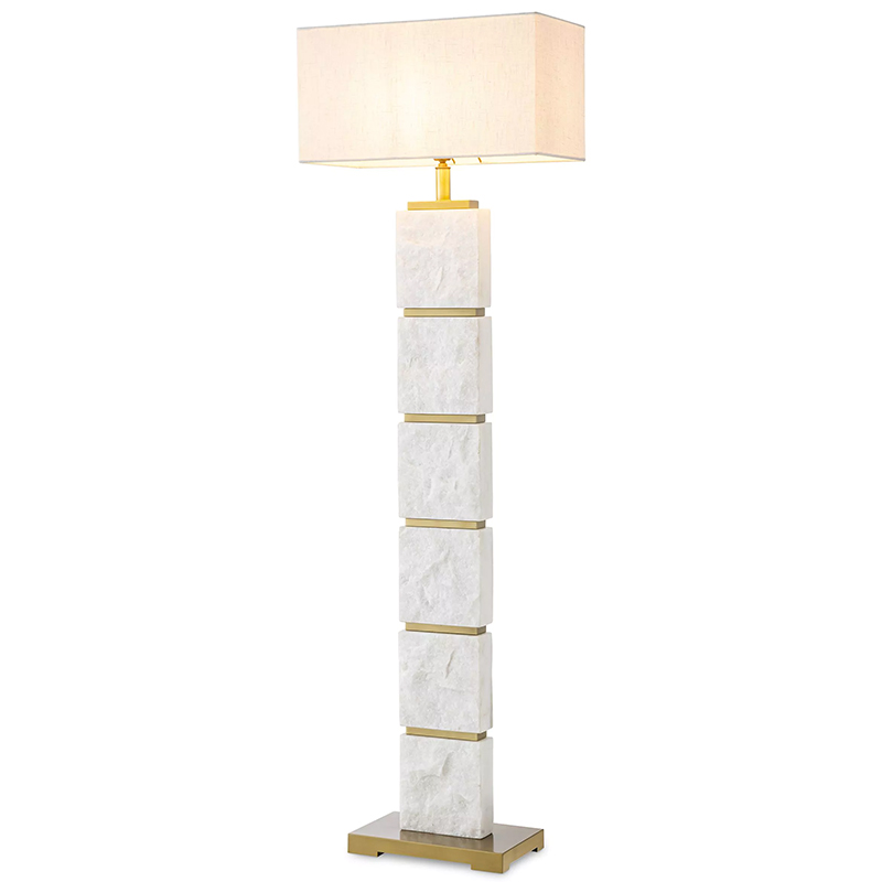 Торшер Eichholtz Floor Lamp Newton Marble Белый Мрамор Bianco Кремовый Латунь Торшер Eichholtz Floor Lamp Newton Marble Белый Мрамор Bianco Кремовый Латунь в Рязани | Loft Concept