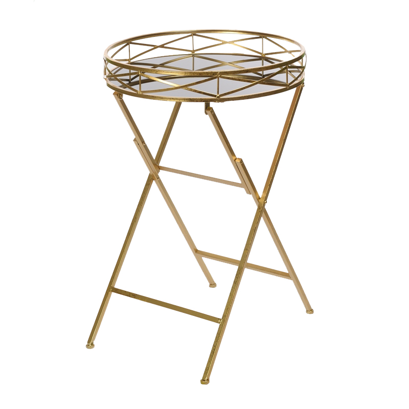 Круглый приставной стол Splendor Gold Золотой Желтый в Рязани | Loft Concept 