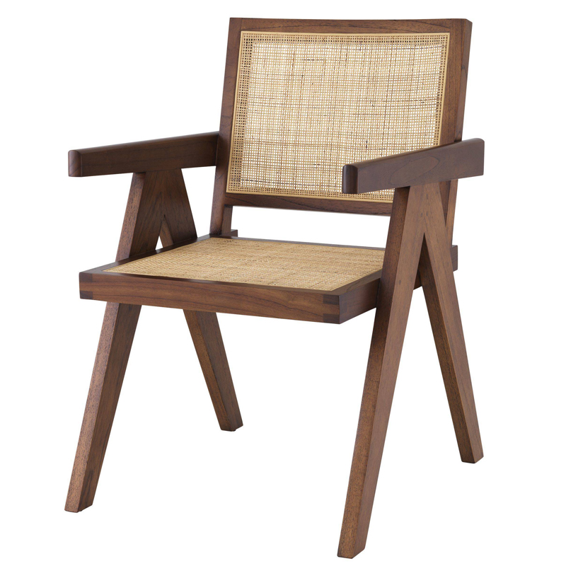 Стул Eichholtz Dining Chair Aristide brown Коричневый Бежевый Стул Eichholtz Dining Chair Aristide brown Коричневый Бежевый в Рязани | Loft Concept