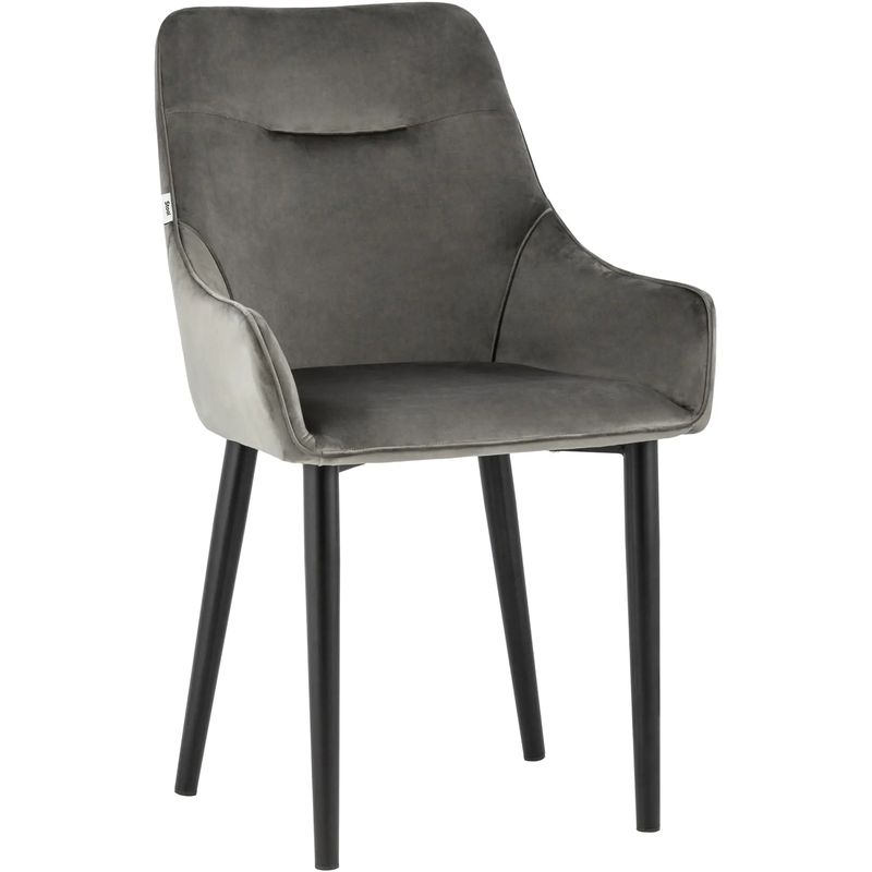 Стул Joan Chair Велюр Графит Графит Черный Стул Joan Chair Велюр Графит Графит Черный в Рязани | Loft Concept
