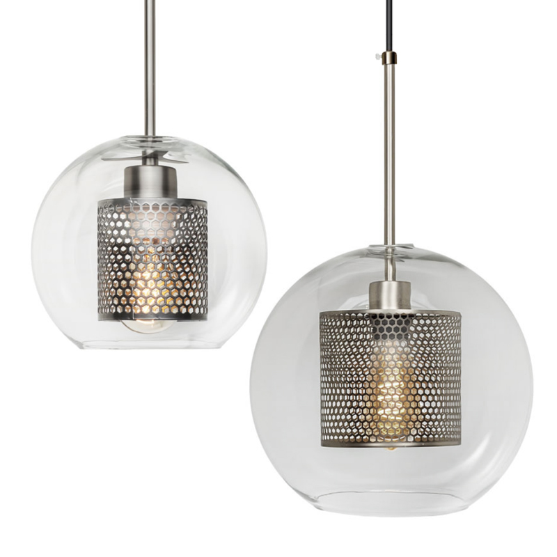 Perforated Vessel Pendant Lamp Nickel Ball Никель Прозрачное Стекло Perforated Vessel Pendant Lamp Nickel Ball Никель Прозрачное Стекло в Рязани | Loft Concept