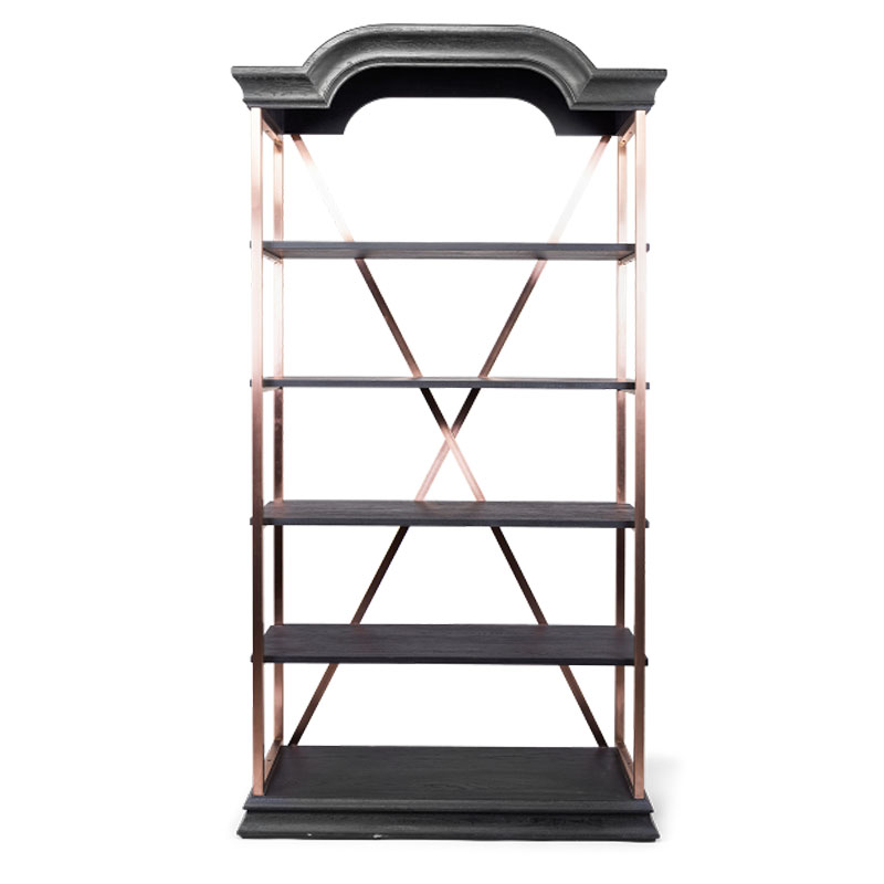 Стеллаж Everild Rack Бронза Черный Стеллаж Everild Rack Бронза Черный в Рязани | Loft Concept