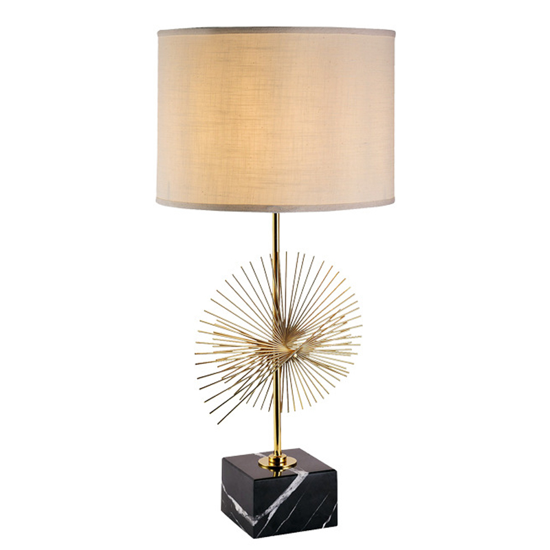 Настольная лампа Troels Table Lamp Белый Черный Латунь Настольная лампа Troels Table Lamp Белый Черный Латунь в Рязани | Loft Concept
