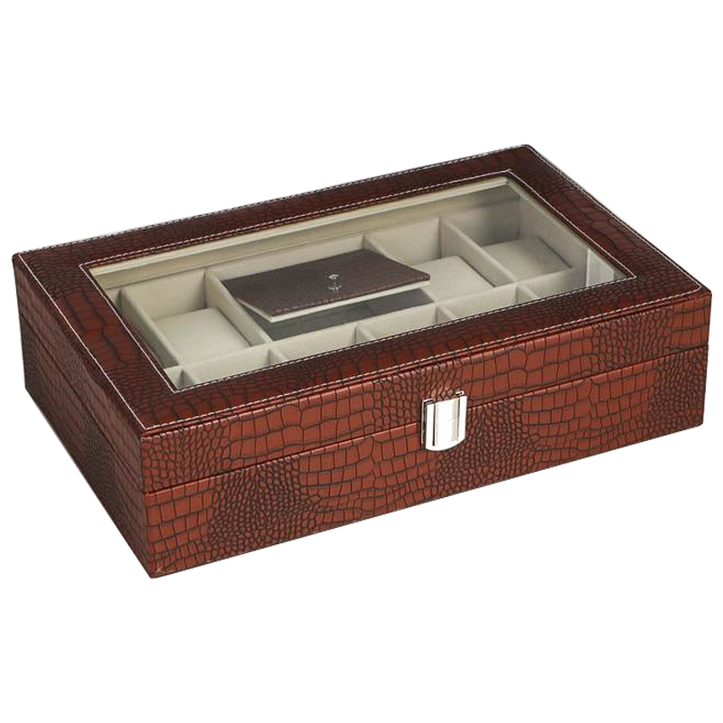Шкатулка для часов Eyre Watch Box Коричневый Бежевый Шкатулка для часов Eyre Watch Box Коричневый Бежевый в Рязани | Loft Concept