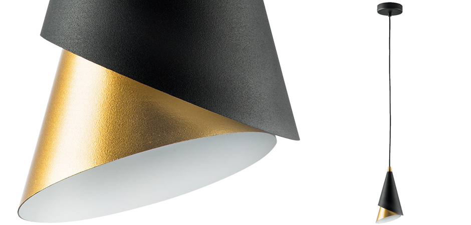 Подвесной светильник Lucio Black and Gold One Подвесной светильник Lucio Black and Gold One - Loft-Concept в Рязани