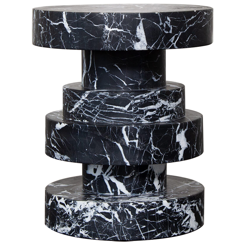 Приставной стол Apollo Stool Nero Marquina дизайн Kelly Wearstler Черно-белый Черный Мрамор Nero Приставной стол Apollo Stool Nero Marquina дизайн Kelly Wearstler Черно-белый Черный Мрамор Nero в Рязани | Loft Concept