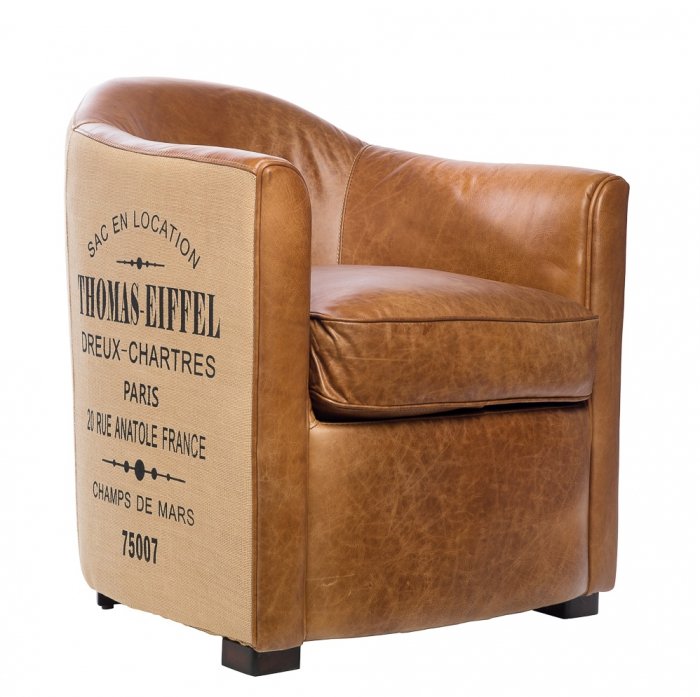 Кресло Tomas-Eiffiel Leather Коричневый Кресло Tomas-Eiffiel Leather Коричневый в Рязани | Loft Concept