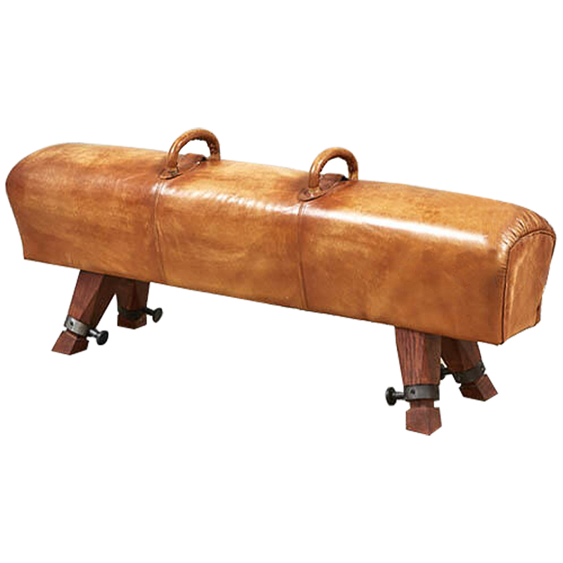 Козлик дизайнерский Leather Gymnastic Goat Loft Коричневый Карамель Графит Козлик дизайнерский Leather Gymnastic Goat Loft Коричневый Карамель Графит в Рязани | Loft Concept