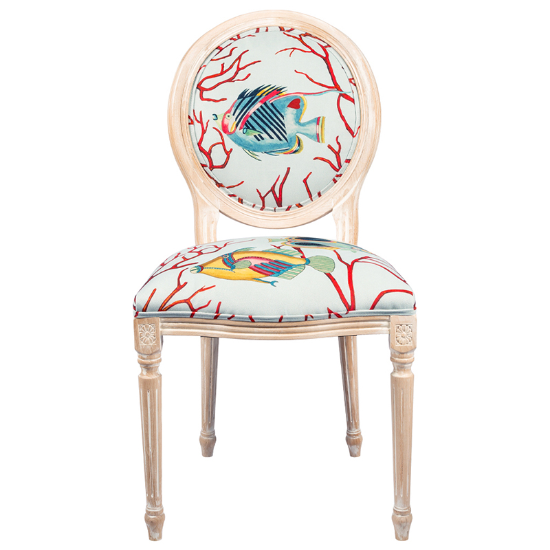 Мягкий стул Seabed Print 3 Мульти Бежевый в Рязани | Loft Concept 