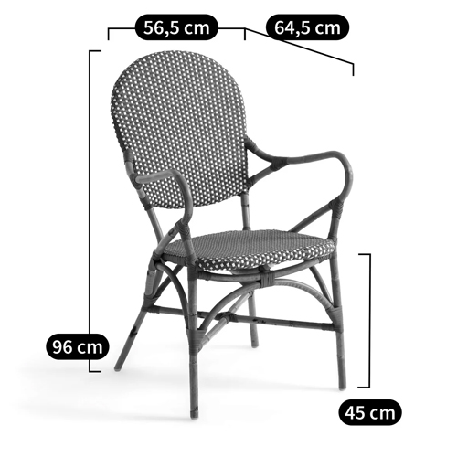 Кресло плетеное из ротанга Ronald Black White Rattan Chair Кресло плетеное из ротанга Ronald Black White Rattan Chair в Рязани