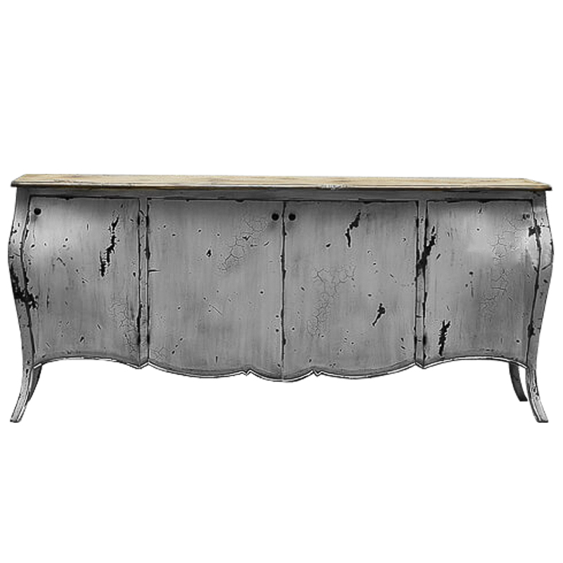 Комод длинный в стиле прованс White Vintage Commode Белый Белый винтажная патина Древесина Комод длинный в стиле прованс White Vintage Commode Белый Белый винтажная патина Древесина в Рязани | Loft Concept