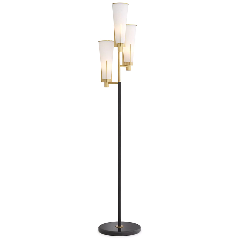 Торшер Eichholtz Floor Lamp Dino Белый Латунь Черный Мрамор Nero Торшер Eichholtz Floor Lamp Dino Белый Латунь Черный Мрамор Nero в Рязани | Loft Concept