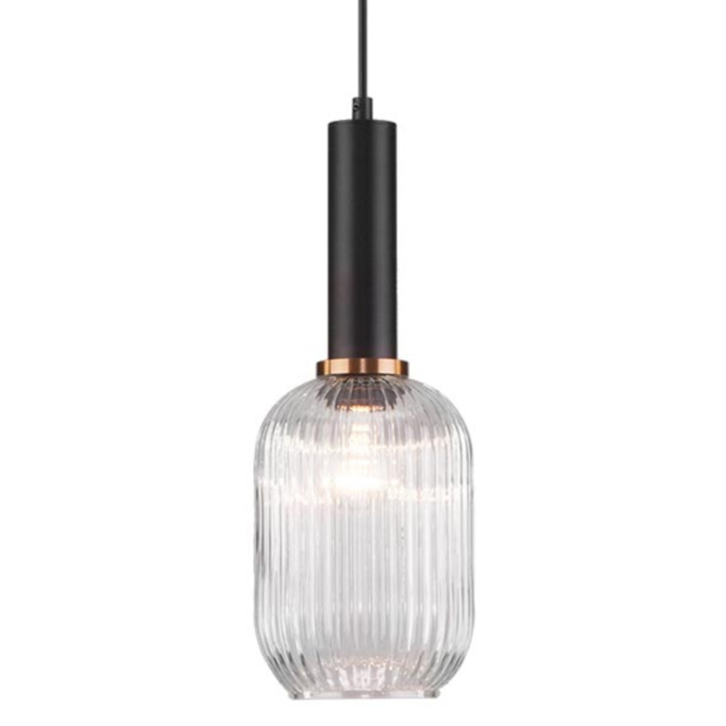 Светильник Ferm Living chinese lantern Сlear II Прозрачное Стекло Черный в Рязани | Loft Concept 