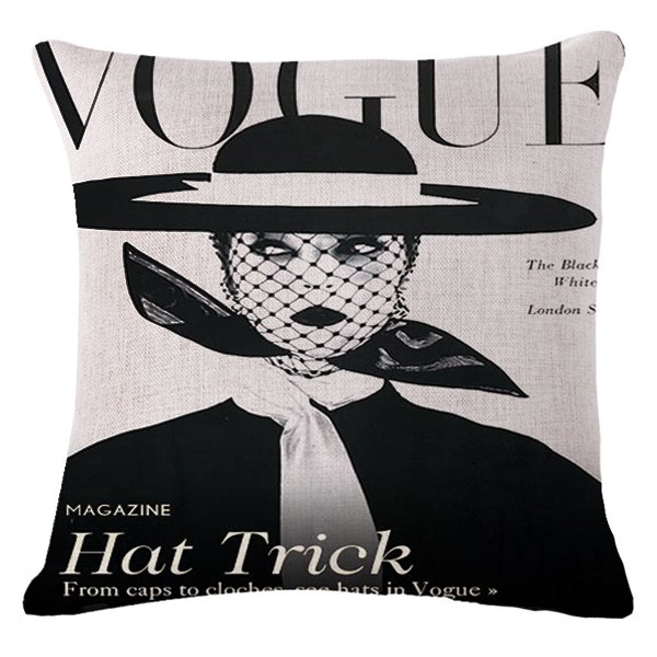 Декоративная подушка VOGUE II Черно-белый Декоративная подушка VOGUE II Черно-белый в Рязани | Loft Concept