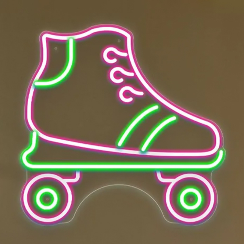 Неоновая настенная лампа Rollers Neon Wall Lamp Прозрачный Зеленый Розовый Неоновая настенная лампа Rollers Neon Wall Lamp Прозрачный Зеленый Розовый в Рязани | Loft Concept