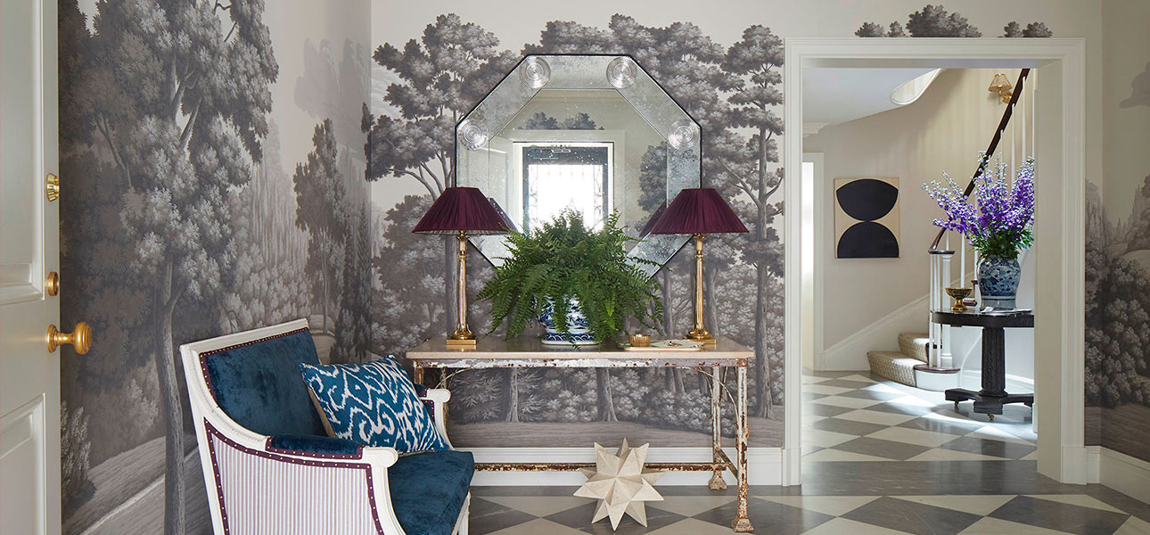 Обои ручная роспись English Landscape Eau Forte on scenic paper - фото