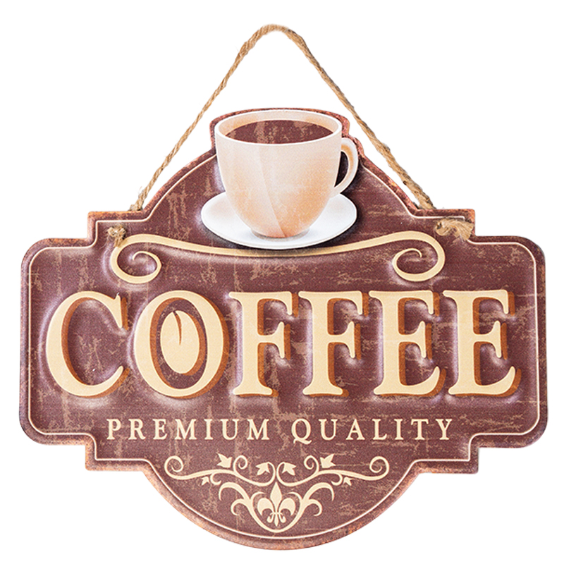 Аксессуар на стену Coffee Premium Quality II Коричневый винтаж Аксессуар на стену Coffee Premium Quality II Коричневый винтаж в Рязани | Loft Concept