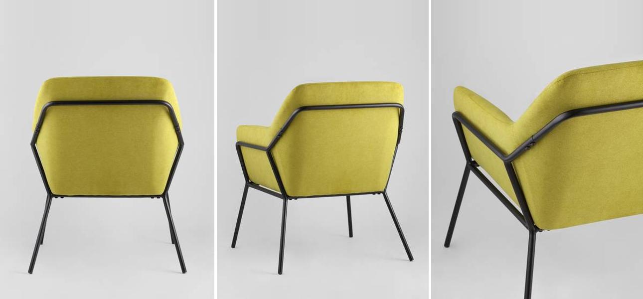 Кресло Branwen цвет горчичный - фото