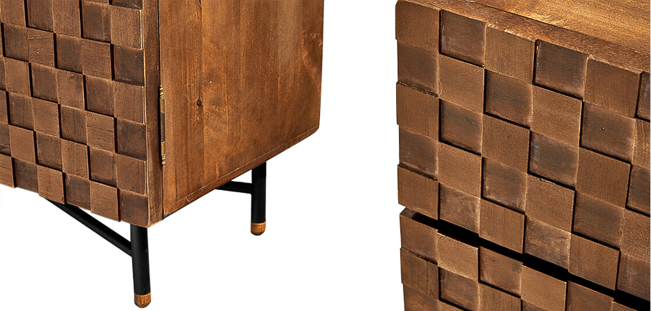 Комод в стиле Лофт Cells Wood Commode Комод в стиле Лофт Cells Wood Commode - Loft-Concept в Рязани