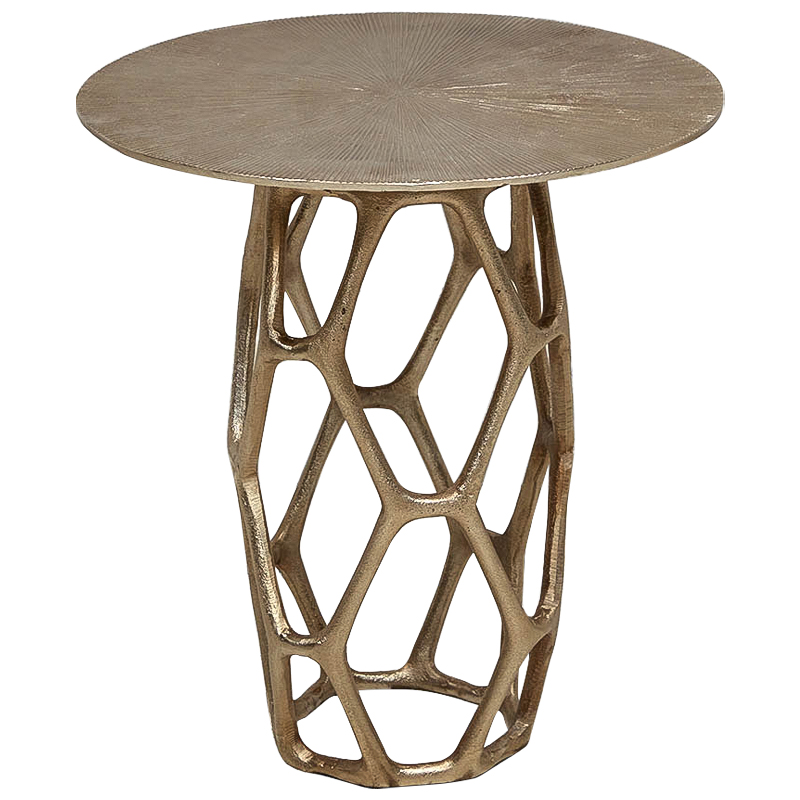 Круглый приставной столик из металла Mahdi Side Table Винтажное Темное Золото Круглый приставной столик из металла Mahdi Side Table Винтажное Темное Золото в Рязани | Loft Concept