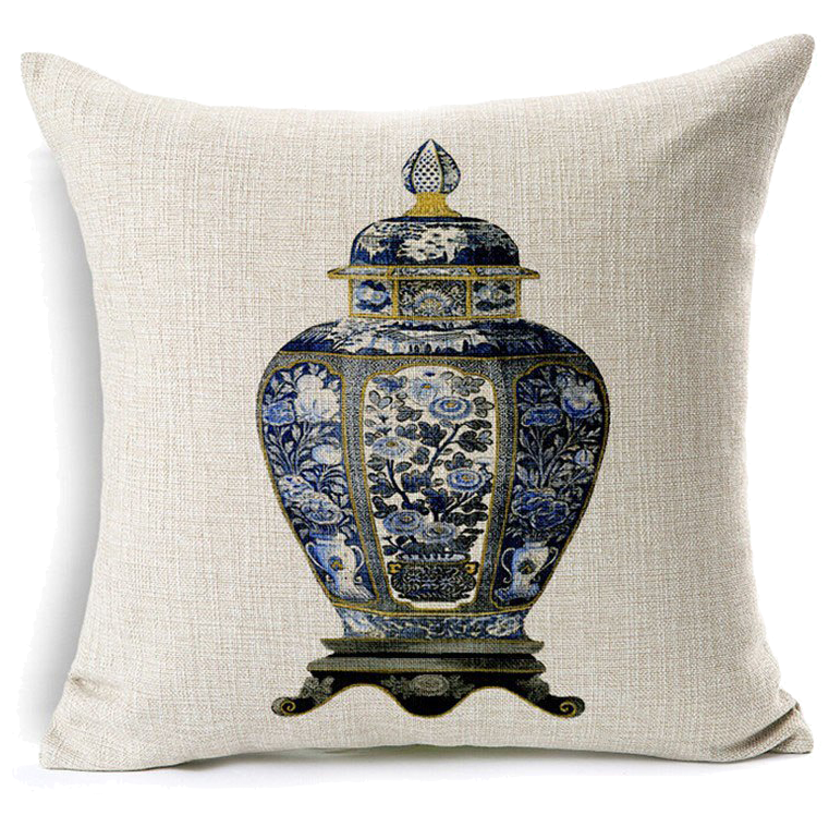 Декоративная подушка Blue Vase Декоративная подушка Blue Vase в Рязани | Loft Concept