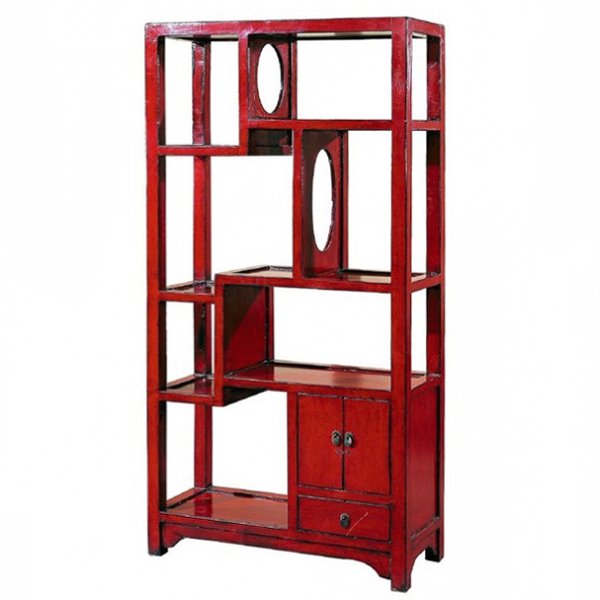 Красный китайский стеллаж countless treasures Красный (Red) Красный китайский стеллаж countless treasures Красный (Red) в Рязани | Loft Concept