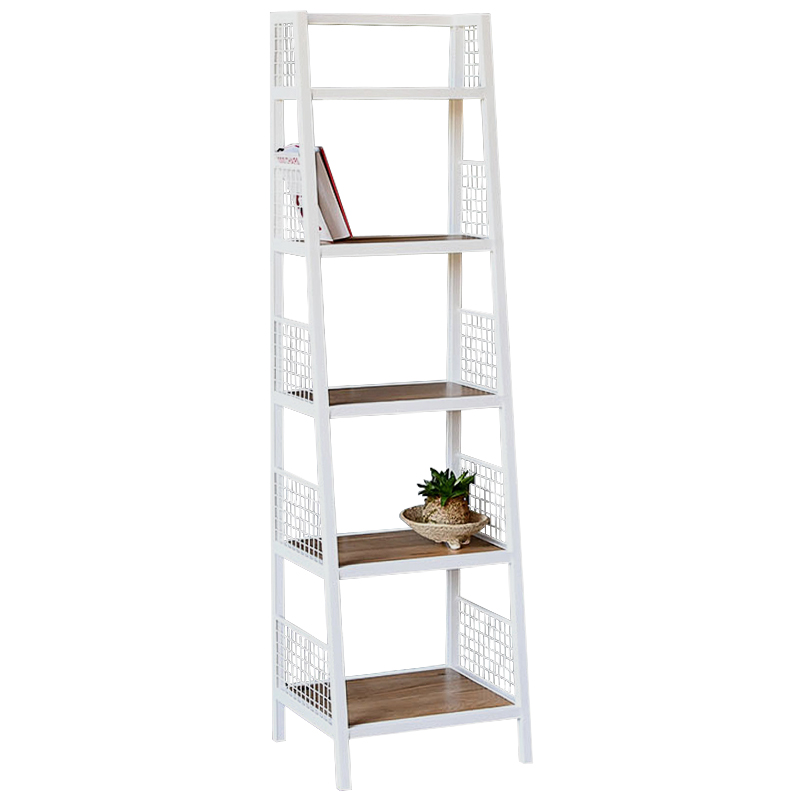Стеллаж Kiyan Industrial Metal Rust Rack Белый Древесина Стеллаж Kiyan Industrial Metal Rust Rack Белый Древесина в Рязани | Loft Concept